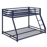 DHP Miles Metal Twin/Full, Blue Bunk Bed