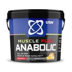 USN Muscle Fuel All-In-One Muscle Mass Gainer, Banana Flavour, 54g Protein Powder, 5g Creatine Powder & 5g BCAA Powder For Maximum Muscle Growth, Post Workout Recovery Drink Mix - 4kg