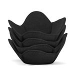 House and Hash - Bowl Holder Warmers to Keep Food Warm and Your Hands Cool, Made of Microfiber Heat Resistant Fabric for Safe Grabs, Microwavable Bowl Holders, Set of 4 Black…