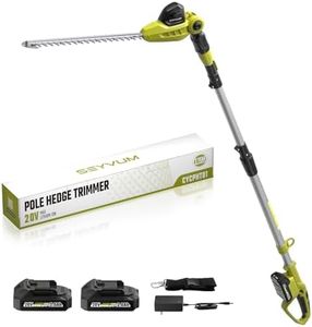 Pole Hedge Trimmer Long Reach with 2×2.0Ah Batteries,50m Battery Hedge Trimmer,Max 2.7m/9ft Telescopic Extendable hedge trimmers for Bushes, Branches, Shrubs,Shoulder Strap&chargrer included
