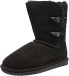 BEARPAW Women's Abigail Chocolate Boot, Black, 8 Wide