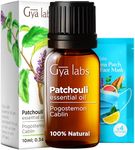 Gya Labs Patchouli Oil for Diffuser & Aromatherapy - Natural Patchouli Essential Oil for Skin - Patchouli Oil for Body, Perfume & Candle Making - (10ml)