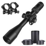 SPINA OPTICS Tactical Rifle Scope 4.5-18X50 SFIR Second Focal Plane Riflescopes 30mm Tube，with 20mm Ring Mounts