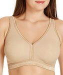 Berlei Women's Underwear Cotton Blend Body Wirefree Bra, Latte, 20D