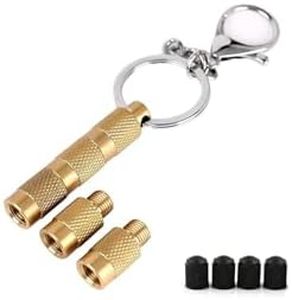 GODESON Tire Air Deflators for Offroad Vehicles,4 in 1 Solid Brass Easy Storage and Using Tire Air Down Tool