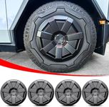LEPZ Cybertruck Wheel Cover 20 Inch 4PCS Full Coverage Hubcaps Replacement Wheel Caps Compatible with Tesla Cybertruck 2024 Accessories,Matte Black 20" Full Rim Protector Cyber Truck Wheel Hub Caps