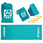 NIXY Landing Mat - Versatile and Durable 142" x 57" Mat - Made with heavy duty 100% Ripstop Nylon - Perfect Accessory for Paddle Board, Surfing, Kayak, and Scuba Dive Outdoor Activities - Aqua