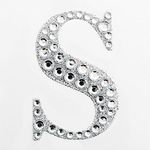 5cm Diamante Self Adhesive Glitter Sticker Letter S