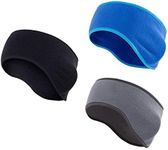 Atneato Ear Warmer Headband - Winter Ear Cover Running Ear Muffs for Men and Women (Black + Gray + Light Blue)