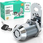 LATCH.IT 10-Pack RV Storage Locks 1-1/8" | 100% Metal Cam Lock for Cabinets, Toolboxes & RV Storage Doors | 20 Keys Included | RV Compartment Locks | Check Fitment Image Before Purchasing