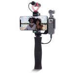 Movo Microphone and Smartphone Video Rig Kit - Compatible with DJI OSMO Pocket 1, 2 - Includes VXR10 Microphone, Audio Adapter, Smartphone Mount, and Grip Handle Rig - DJI OSMO Filming Equipment