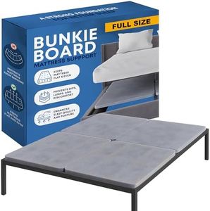 Greaton, Premium 38mm Split Wood Bunkie Board for Full Size Bed - 4-Piece Under Mattress Support Board, Fully Assembled, Fabric Ventilation Cover - Replaces Wooden Slats or Box Spring for Bed Frames