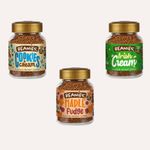 Beanies | Flavoured Instant Coffee| Irish Cream 50g | Cookies & Cream 50g | Maple Fudge 50g | Low Calorie | Sugar free | Pack Of 3 |