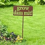 Grow Dammit Garden Signs Decor- Met