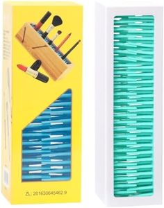 DUcare Makeup Brushes Storage Holder Organizer Professional Silicone Air Drying for Countertop Display Container Cosmetics Brushes Storage Solution White and Blue