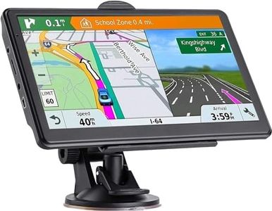 GPS Navigation, Latest 2024 Map 7 inch Touch Screen Car GPS 256-16GB, Voice Turn Direction Guidance, Pre-Installed North America Lifetime map Free Update