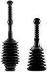 Master Plunger Combo Set Toilet Plunger and Kitchen/Bathroom Sink Plunger, Black