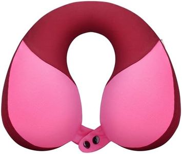 COOLBEBE Kids Chin Supporting Travel Neck Pillow,Softly Double Support Neck Pillow for Car & Airplane, Traveling Gifts for Toddler & Children(1, Raspberry Powder)