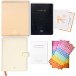 NEORAH – 2025 Dated A5 ACCOMPLISH Daily Planner Gift Set | Includes A5 Snap Organiser Cover + 1 Soft Cover 512 Pages Daily Planner + 456 Metallic Stickers (3 Sheets) + User Guide + Planner Box | Planner Includes Dated Yearly Layout | Monthly Layout |Daily + 24hrs Hourly Layout | 365 Daily Pages | 12 Month Budget | 12 Month Habit Tracker Wheel Diary with Dates – Tracking Goals | Things to Do | Health |Priorities |Affirmations |Accomplishments | Gratitude Journal | Notes – AFTERGLOW