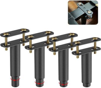 JOLIGAEA Lot de 4 Pieds de Lit Réglables, 8-12CM Résistants Pied de Lit sans Perçage, Pieds Rétractables en Métal, Pied de Meuble pour Lattes Universel Sommier MéTal, Canapé