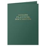 The Gallery Collection - 9 x 12 Estate Planning Pocket Folders, Gold Foil Stamped for Legal Professionals, 25 Pack (Green)