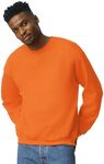 Gildan Unisex Adult Fleece Crewneck Sweatshirt, Style G18000, Multipack, Safety Orange (1-Pack), Medium