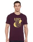 Levi's Men's Crew Neck Regular Fit Graphic T-Shirts Purple