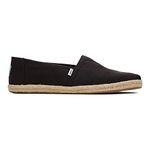 TOMS Black Vegan Canvas Espadrilles-UK 9