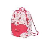 Our Generation Party Print Hop On Carrier Backpack – Kids Pink Rucksack with Heart Shaped Front Seat Harness for 18-inch Dolls – Functioning Easy to Clean Children’s Backpack