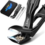 Toenail Clippers for Seniors Thick Toenails, Upgrade Angled Head Large Toe Nail Clippers for Men, Wide Jaw Opening Sharp Heavy Duty Fingernail Clipper Cutter with Catcher