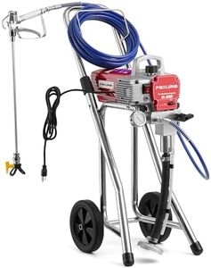 POXURIO Cart Airless Paint Sprayer, 1200W High Efficiency Paint Sprayer with Extension Rod, 3300PSI Thinning-Free for Home Exterior and Interior, Garage, Deck