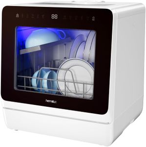 Hermitlux Tabletop Dishwasher – 5 Place Settings, Compact Countertop