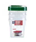 Cambro Set of 3 Square Food Storage Containers with Lids, 4 Quart