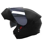 Zorax ZOR-838 Black M (57-58cm) Motorbike Helmet + Extra Dark Smoke Visor - Modular Flip up Front Motorcycle Helmet