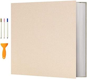 Vienrose Photo Album Self Adhesive 4x6 5x7 3x5 8x10 Scrapbook Album DIY Scrap Book with Metallic Pen 120 Pages