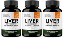 Sandhu's Liver Renew Cleanse Detox, Repair & Support | 70 Capsules (Pack of 3) | Herbal Supplement for Liver Health | Milk Thistle Dandelion Root with 9 Minerals