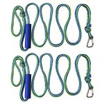 Shaddock Fishing PWC Boat Docking Lines,2 Pack Tow Rope with Clip and Loop Heavy Duty Braided Line Marine Rope Tube Ideal for Jet Ski Watercraft Boat Kayaking Available in 4 Sizes