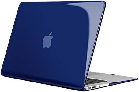 Fintie Funda Compatible con MacBook Air 13 (2012-2017) Súper Delgada Carcasa Protectora de Plástico Duro para Modelos Anteriores A1466/A1369, Transparente Azul Marino