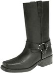 Engineer Boots, Pull-On Western Buckle Biker Boots, Size UK 10
