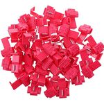 eHUB 100 Pieces Electrical Wire Terminals Quick Splice Snap Scotch Lock Cable Crimp Connector (Red)