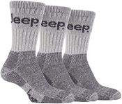 Jeep Mens Stone 3 Pair Luxury Terrain Walking Hiking Socks 6-11 uk, 39-45 eur