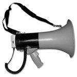Tatco Products, Inc 27900 Megaphone, 800-Yard Range, Adjustable Volume, Gray/Blue