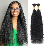 Human Braiding Hair Curly Bulk Huma