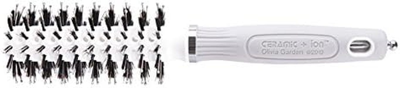 Olivia Garden Ceramic + Ion Brosse Turbo Vent Combo Poils Mixtes (Sanglier et Nylon) Diamètre 22mm - Antistatique, Tourmaline -Ion