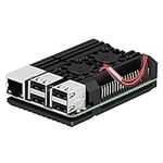 Makerhawk case with active cooling, aluminum alloy metal case with double fan, integrated heat sink, anti-rust compatible with Raspberry Pi 2B / 3B / 3B