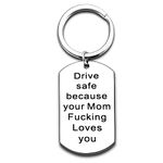 Drivers Gifts Drive Safe Keychain Gifts For Son Daughter From Mom Keyring New Driver Gifts Jewellery (Drive Safe)