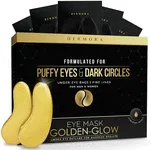 DERMORA Golden Glow Under Eye Patches (100 Pairs Eye Gels) - Rejuvenating Treatment for Dark Circles, Puffy Eyes, Refreshing, Revitalizing, Travel, Wrinkles