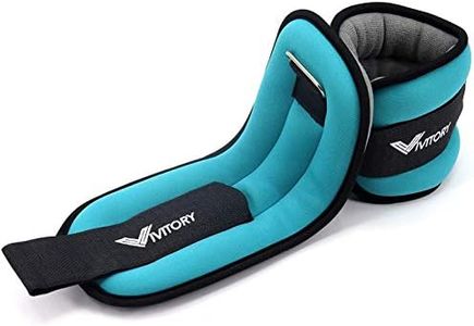 Vivitory Ankle Weights for Women & Men, Leg Weights from 2.2 to 6.6 Lbs Per Pair, Arm Weights, Ankle Wrist Weights Set for Strength Training, Jogging, Gymnastics, Aerobics, Physical Therapy (1 lb each (2 lbs pair), Sky Blue)