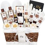 LILY ROY 18 Pcs Perfume Spa Gifts Basket for Women and Men Bath and Body Gift Baskets For Women Spa Bath Gift Set for Birthday Christmas Gift Basket for Women Perfumes Bath Spa Kit Set Self Skin Care Gift Sets for Mother's Day