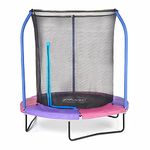 Plum 6 feet. Springsafe Trampoline and Enclosure with Reversible Spring Pad